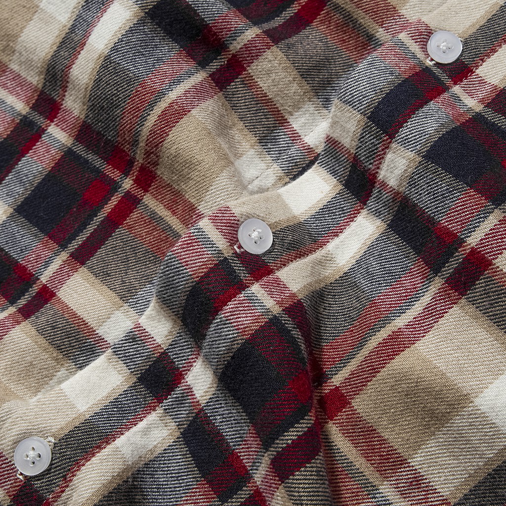 Áo sơ mi Flannel nam Double'D tay ngắn form Regular họa tiết kẻ caro SCN