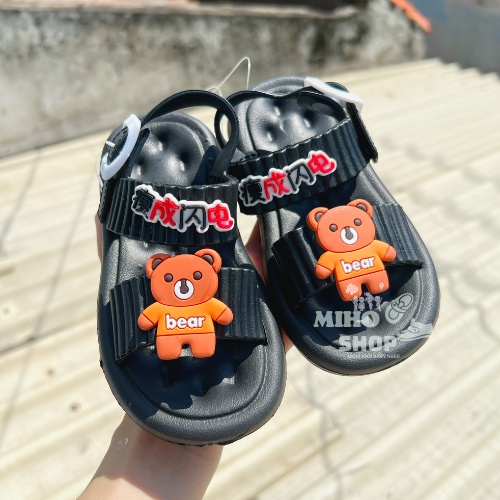 SALE Xăng đan Gấu Quai Cài Nhẹ Mềm Êm Chân Cho Bé Trai Bé Gái