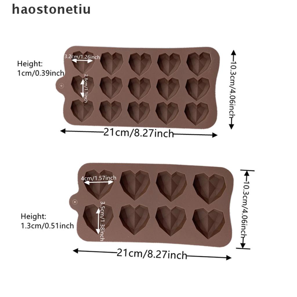 Khuôn Silicone Làm Bánh Kẹo Hình Trái Tim 15 Ngăn