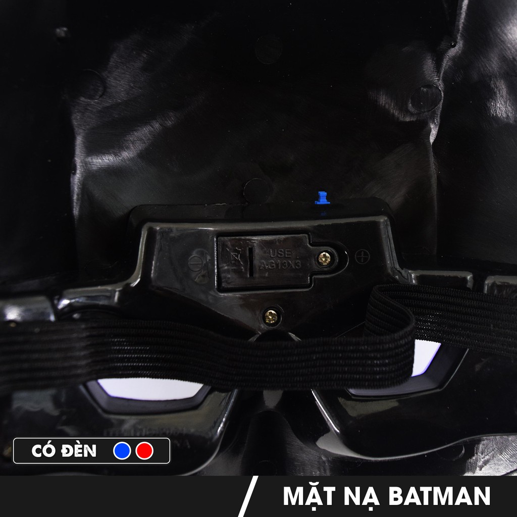Mặt nạ hóa trang Người Dơi đồ chơi hóa trang Avengers Cosplay Halloween sinh nhật cho trẻ em bằng nhựa an toàn