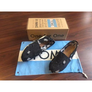 Giày Toms Rách đen