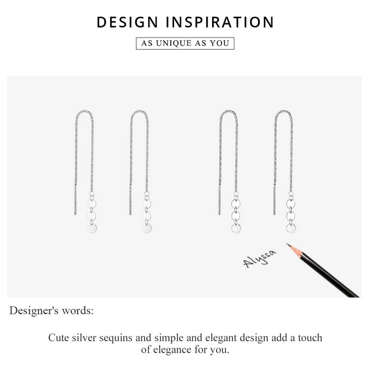 Bông Tai Bamoer Dáng Dài Chất Liệu Bạc 925 SCE687 Cho Nữ