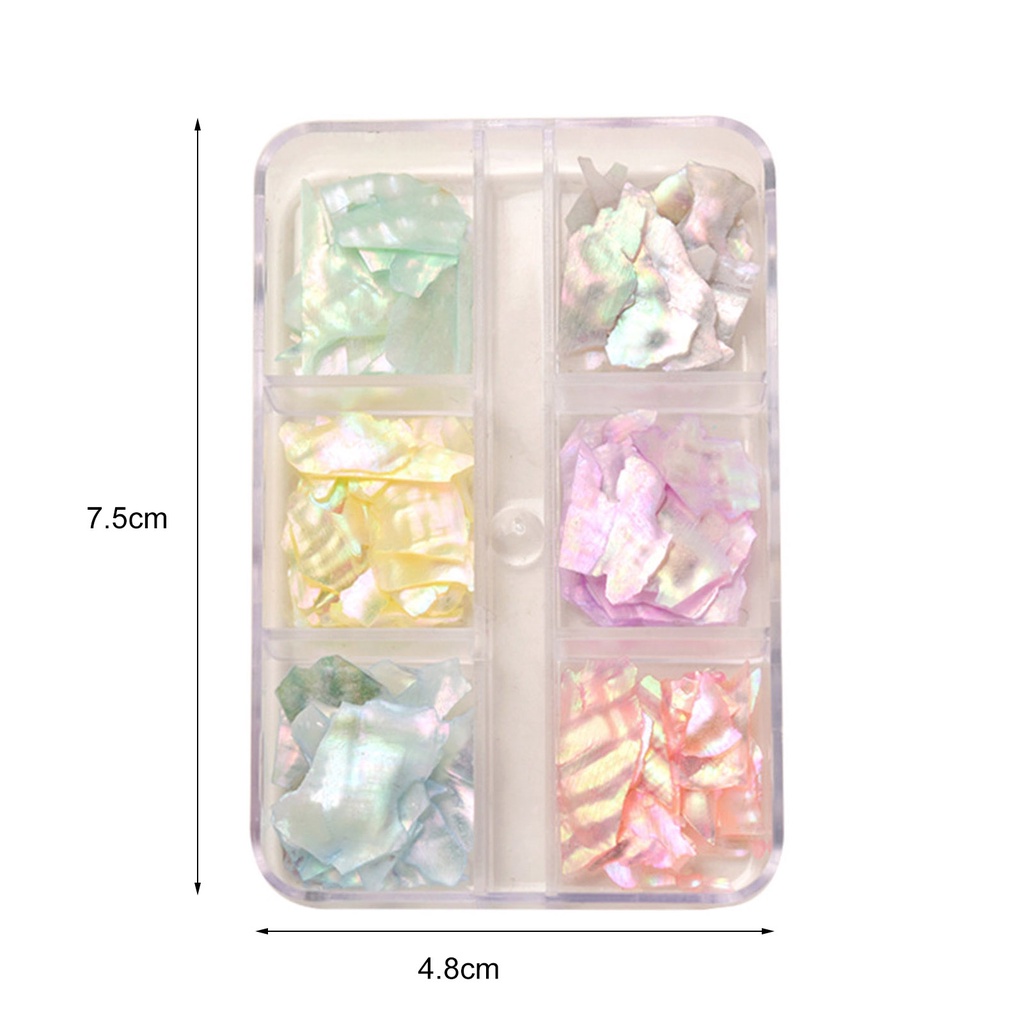 1 Hộp Đá Vỏ Sò Trang Trí Móng Tay Nhỏ Gọn Sành Điệu