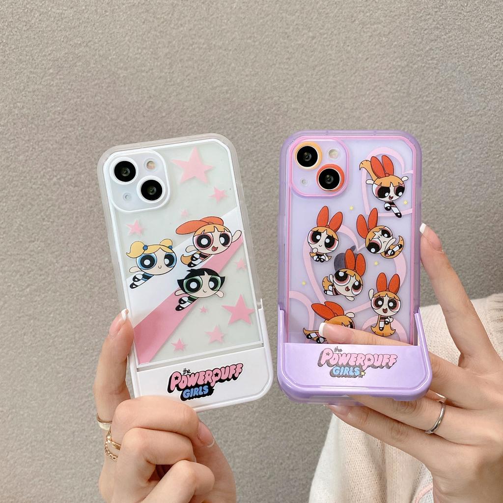 Ốp Điện Thoại Hình Cô Gái Mạnh Mẽ Kèm Giá Đỡ Cho IPhone 13Promax 12 11 7plus X XSMAX XR