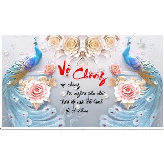 Tranh đính đá vợ chồng - lv191