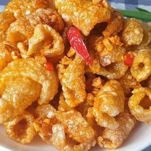 Da Heo cháy tỏi, da heo chiên giòn tỏi ớt hũ 150gr