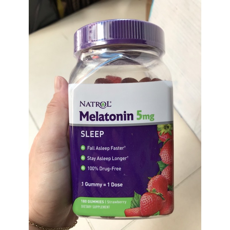 kẹo ngủ gummy melatonin 5mg 10mg 180 60 viên của Mỹ 5/2023