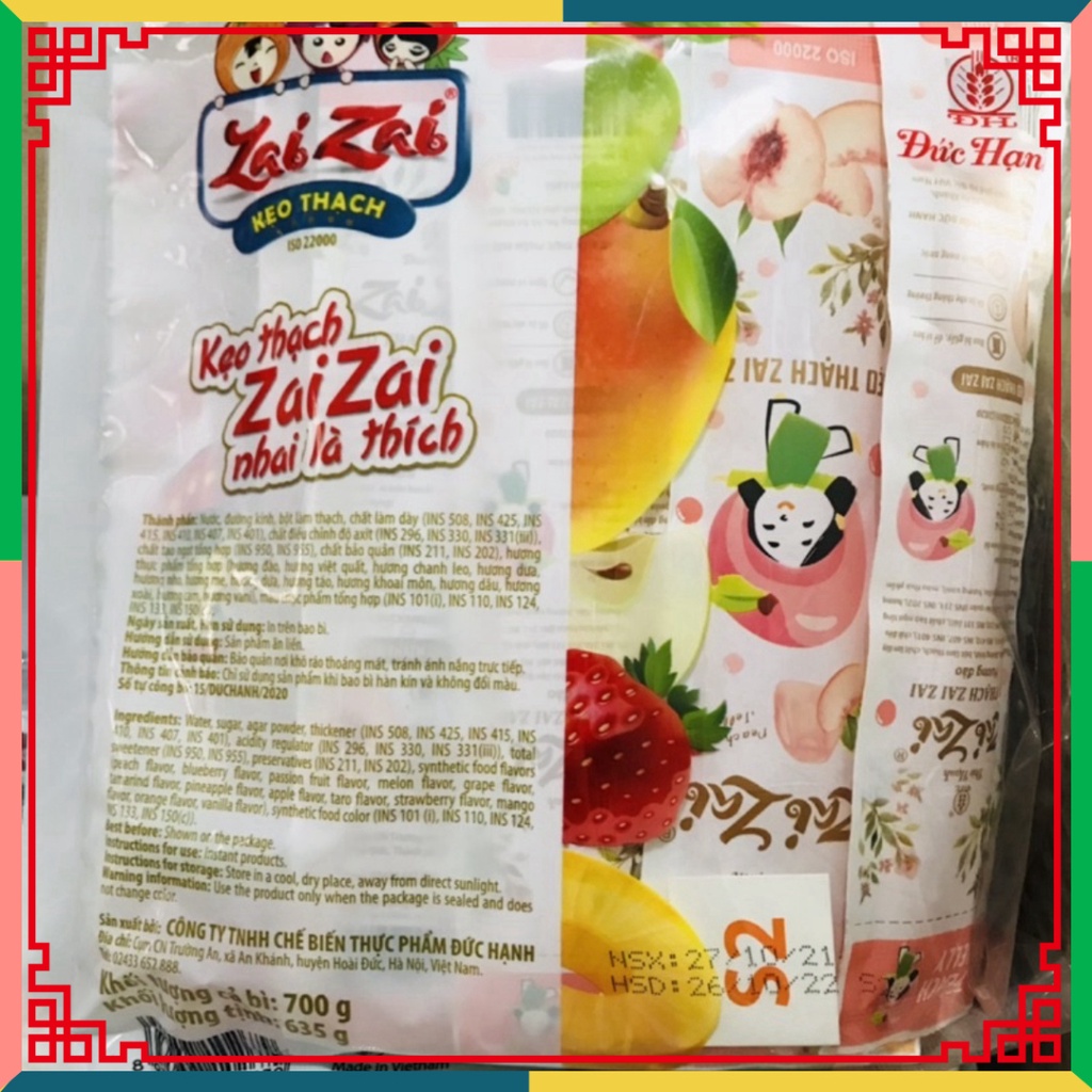 Thạch Zai Zai tiết hạnh Thanh Dài Gói 700G