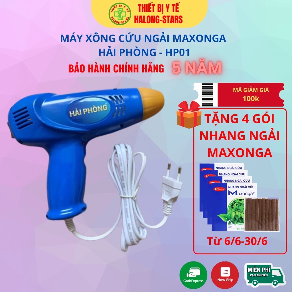 Máy xông cứu ngải Hải phòng (Maxonga) - Hơ ngải cứu Đông Y giảm đau cơ xương khớp [HalongStars]