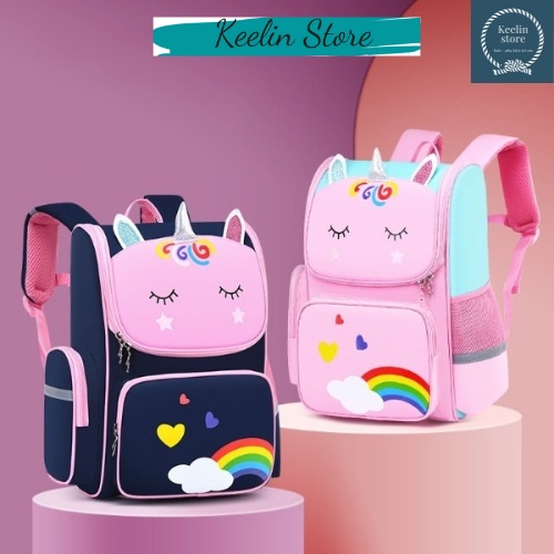 Cặp Balo Đi Học Nam Nữ Cấp 1 Cute Giá Rẻ Cho Bé Trai Bé Gái Lớp 1 2 3 4 5 Tiểu Học Keelin Store Chống Gù Chống Thấm Nước