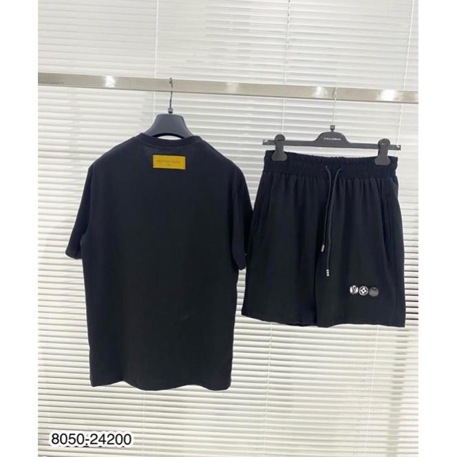 [FreeShip] Bộ Nam LV Chất Cotton Chữ Thêu Da Cao Cấp - Bộ LV Nam Cao Cấp