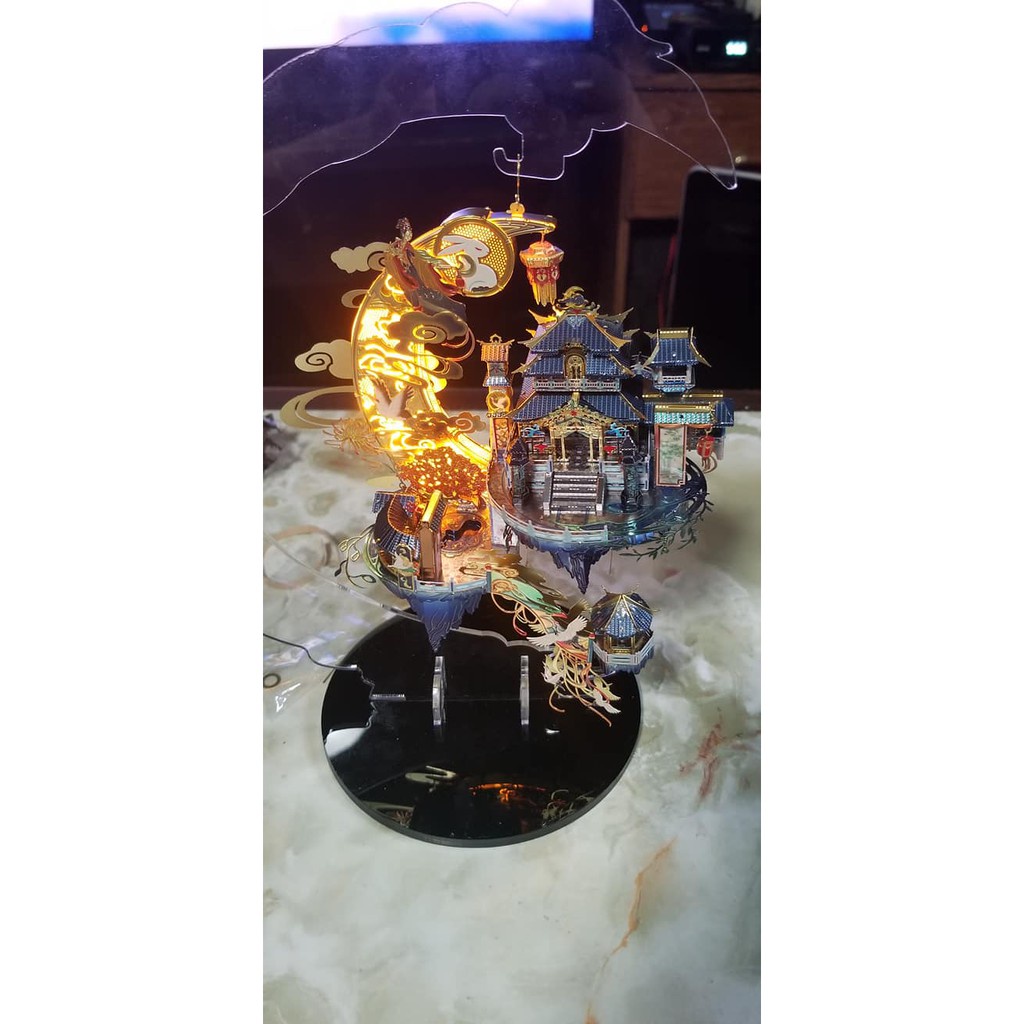 Mô Hình Kim Loại 3D MU Nguyệt Cung Moon Palace - Tặng Kèm Đế Mica và Đèn Led