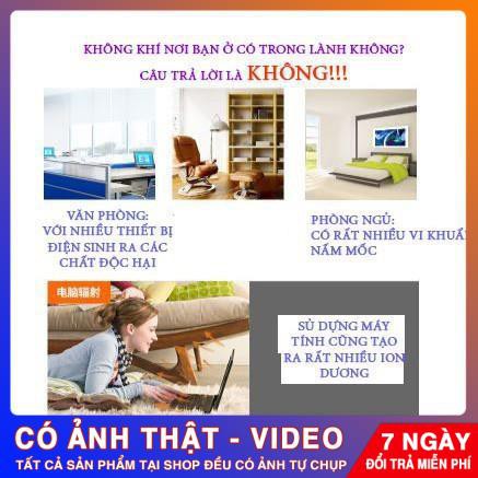 Máy lọc không khí mini Samme diệt vi khuẩn, lọc khói thuốc lá, khử mùi siêu hiệu quả