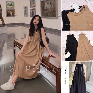 Váy xếp ly eo 2 màu hot trend