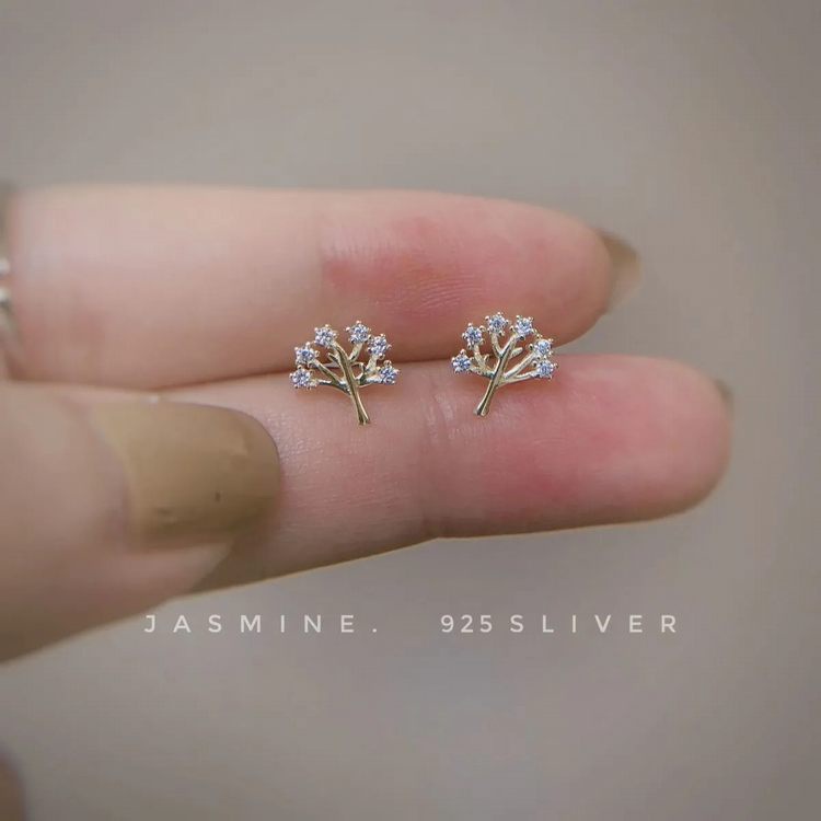 Simply silver silver sterling trees of life sparkling with beautiful earrings, women in the fashion of the earrings