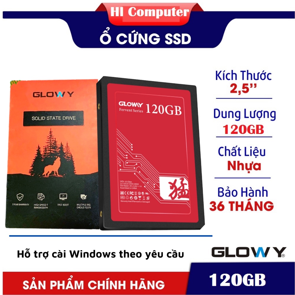 Ổ cứng SSD Gloway 120GB – SATA3 6Gb/s 2.5″- Bảo hành 36 tháng – 1 đổi 1