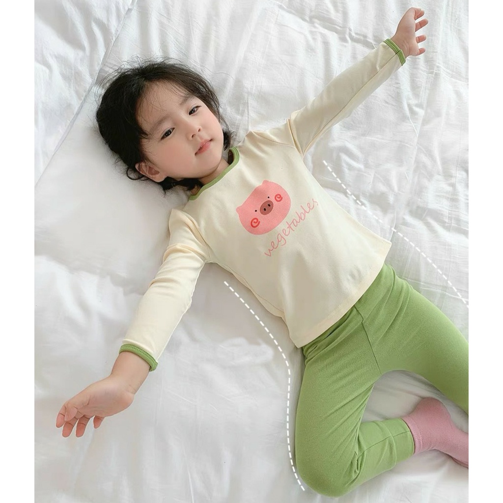 Bộ đồ cotton dài cho bé gái từ 8-18kg