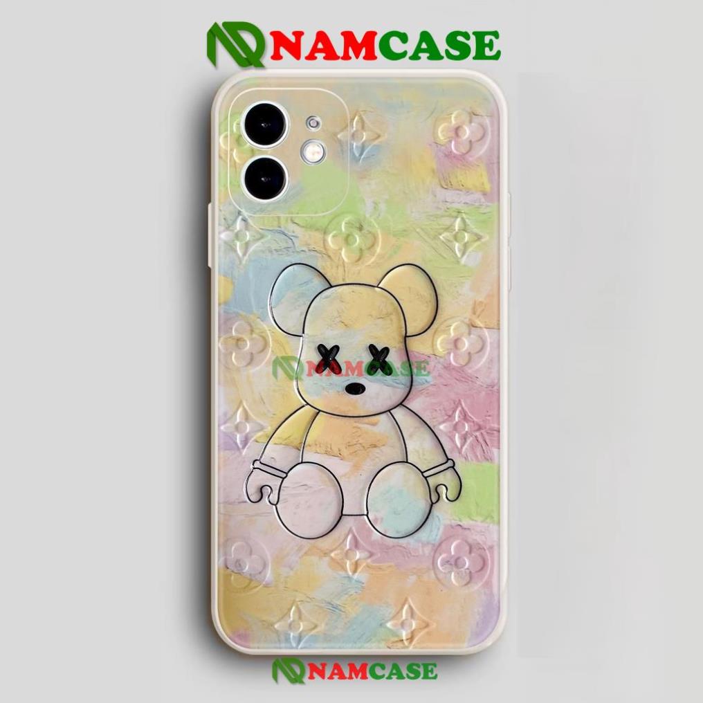 Ốp lưng iPhone Kaws cạnh viền vuông silicon dẻo cho iphone 6/6s/7/8/X/XS/XR/11/12/13 Pro Plus Max cute dễ thương