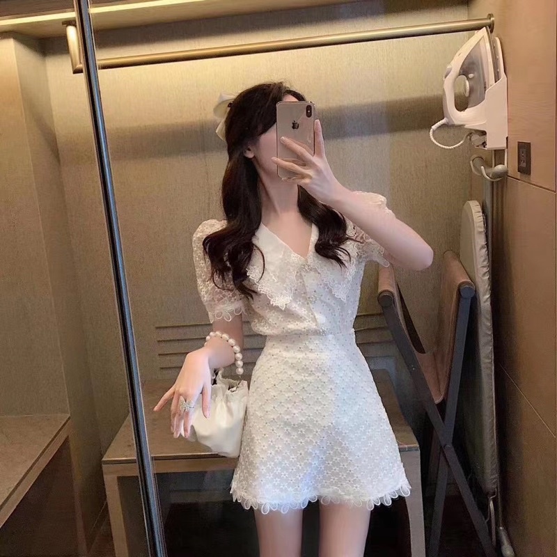 [QCCC SẴN] Set áo + chân váy chữ A .