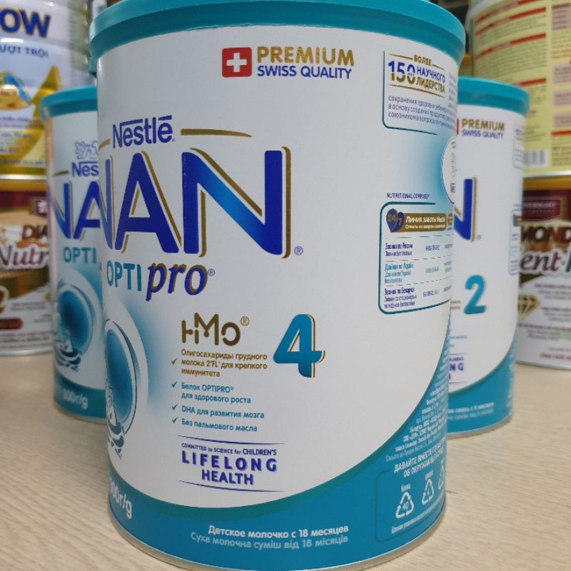 Sữa Bột Nan Nga Đủ Số 1,2,3,4 - 800G date mới nhất bimsuayennhi