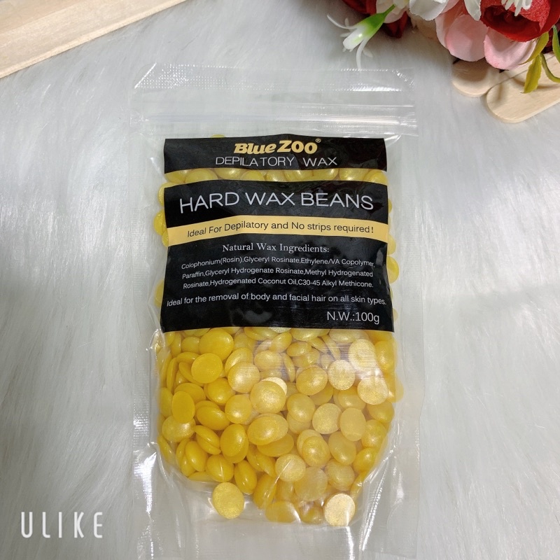 [Tặng que gỗ] Sáp wax lông NT cao cấp dạng hạt đậu Bluezoo gói 100g