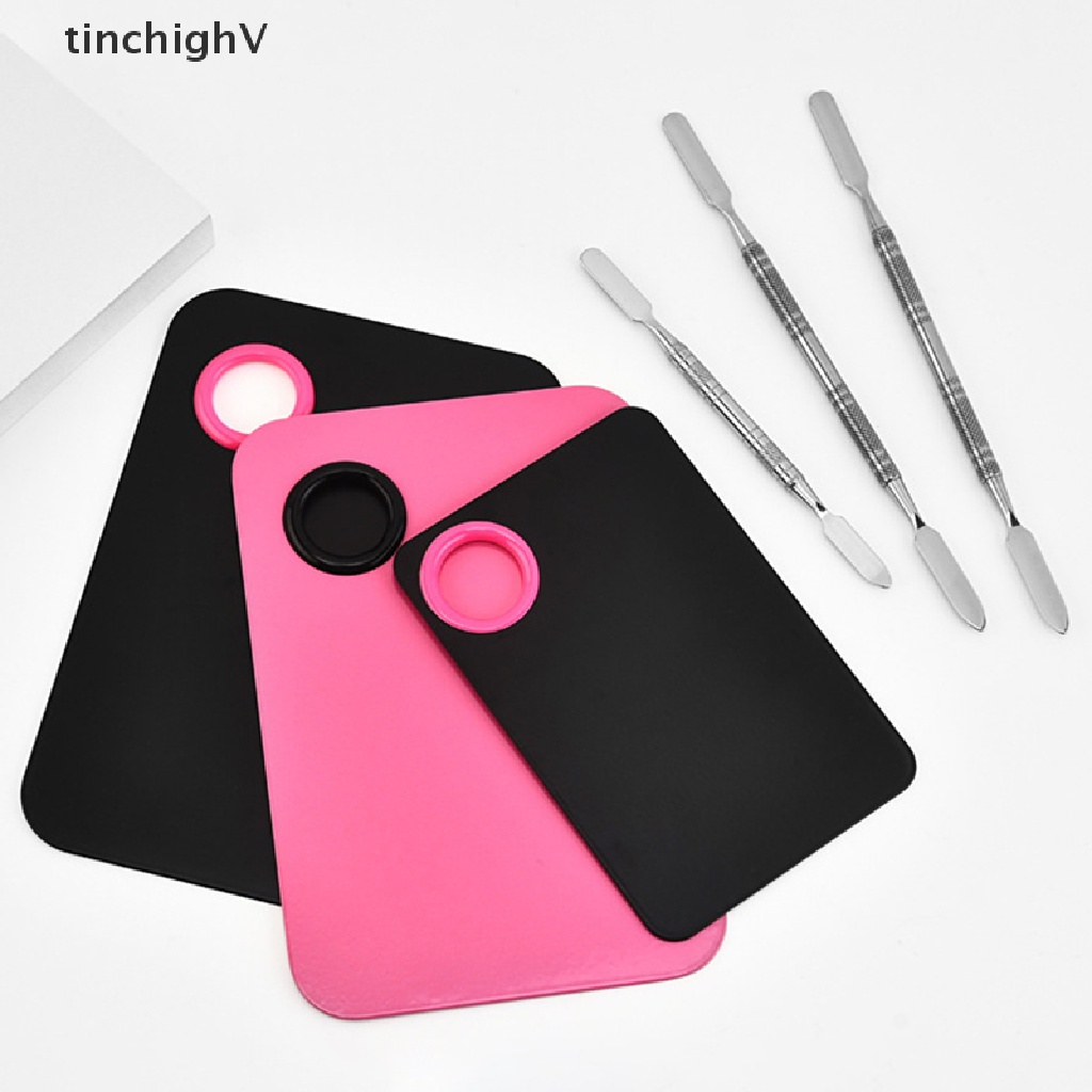 Set 2 Bảng Đựng Màu Vẽ Móng Bằng Thép Không Gỉ