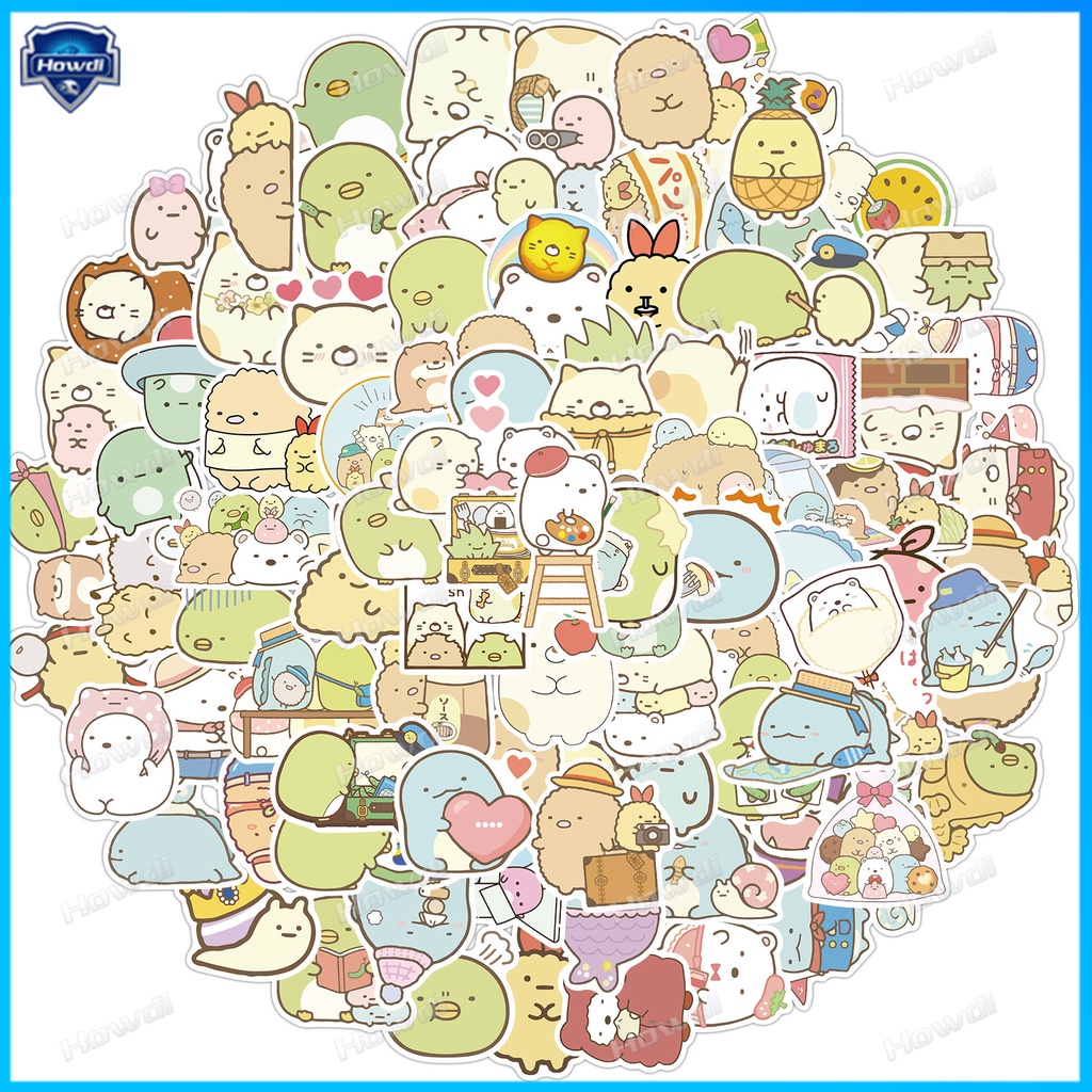 Miếng Dán Hoạt Hình Sumikkogurashi Chống Thấm Nước Trang Trí Mũ Bảo Hiểm