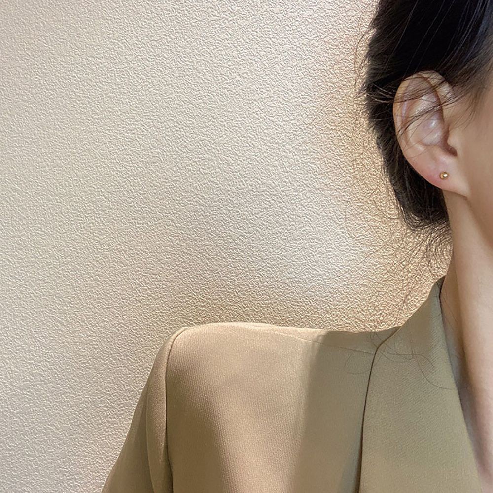 Khuyên tai tròn làm từ hợp kim acrylic nhiều màu sắc tinh tế phong cách Hàn Quốc cho nữ