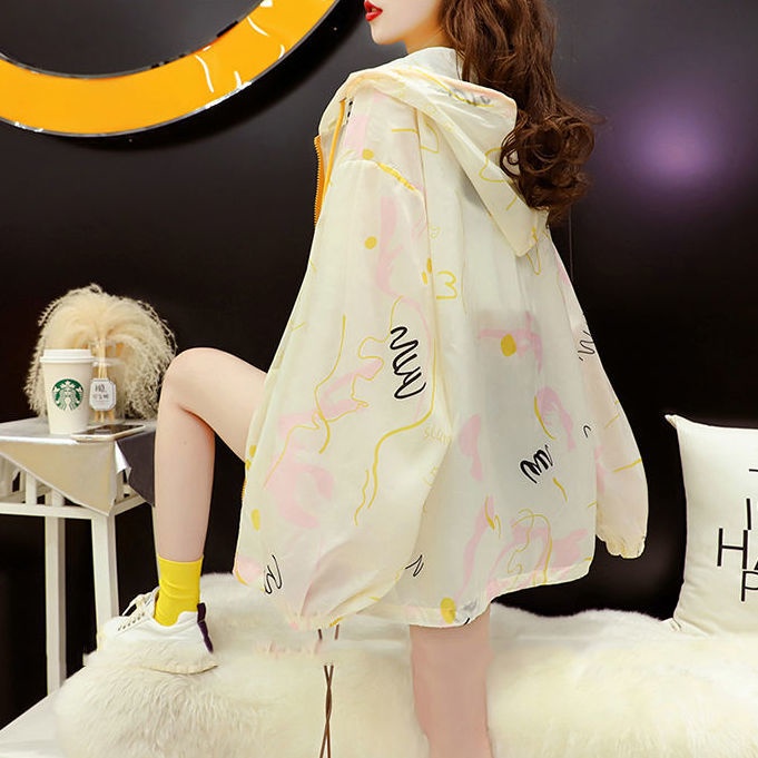 Áo Khoác Dài Mỏng Chống Tia Cực Tím Thoáng Khí Phong Cách Mùa Hè Cho Nữ