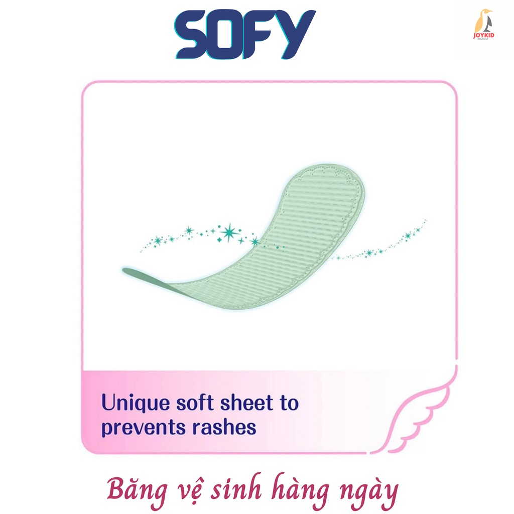 Băng vệ sinh Sofy Hadaomoi Pantyliner Anti-Bacterial hàng ngày 62 miếng
