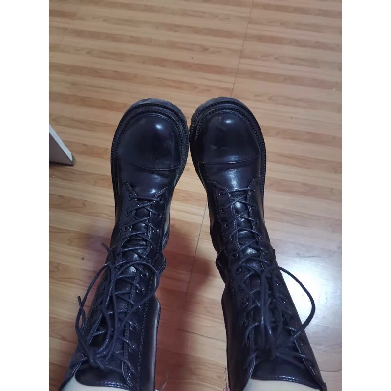 GIÀY BOOTS CAO CÓ KHOÁ KÉO VẠCH NGANG MŨI BỐT BOOT ULZZANG