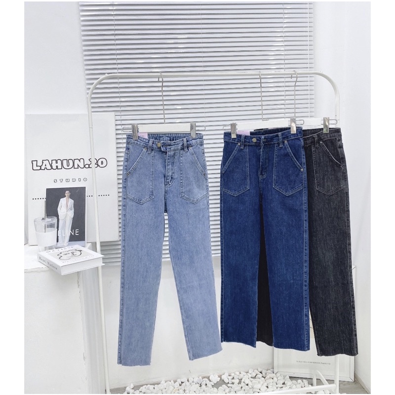 quần jeans 3 màu co dãn dáng đứng by LAHUN3529