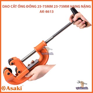 Dao cắt ống asaki hạng nặng ak-8613 25-75mm chuyên dùng cắt ống đồng, nhôm, thép hạng nặng, hàng chính hãng