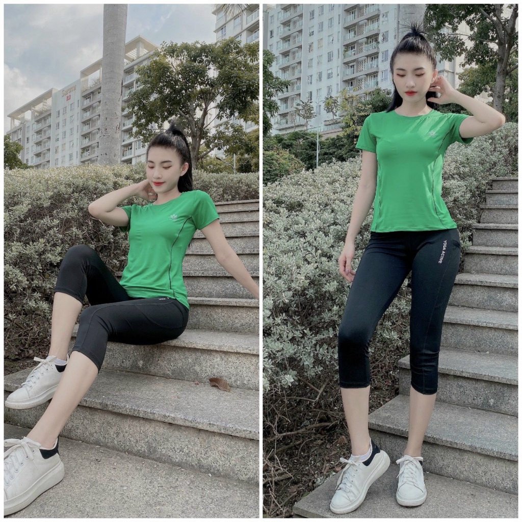 Quần lửng tập gym, yoga, erobic, chạy bộ, đạp xe vải thun lạnh chất đẹp