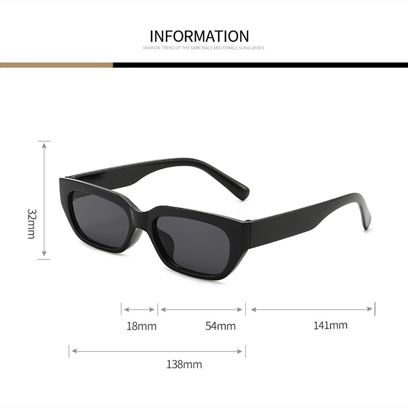 Kính Mát Hình Chữ Nhật Chống Tia UV400 Màu Sắc Ngọt Ngào Thời Trang Cho Nữ