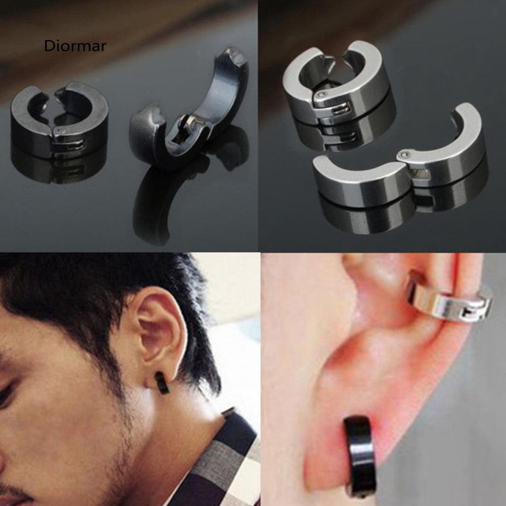 Khuyên tai kẹp bằng thép không gỉ kiểu không xuyên lỗ kiểu Punk Unisex