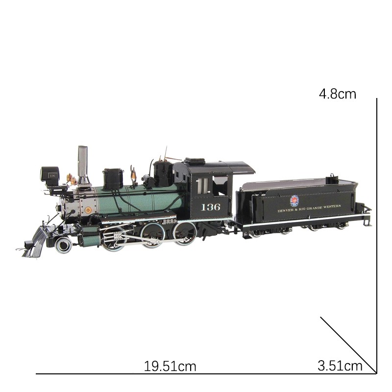 Mô Hình Lắp Ghép 3D Kim Loại bộ sưu tập tàu hỏa màu