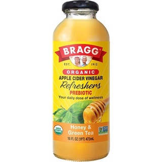 Nước uống dấm táo hữu cơ, mật ong và trà xanh BRAGG ORGANIC APPLE CIDER