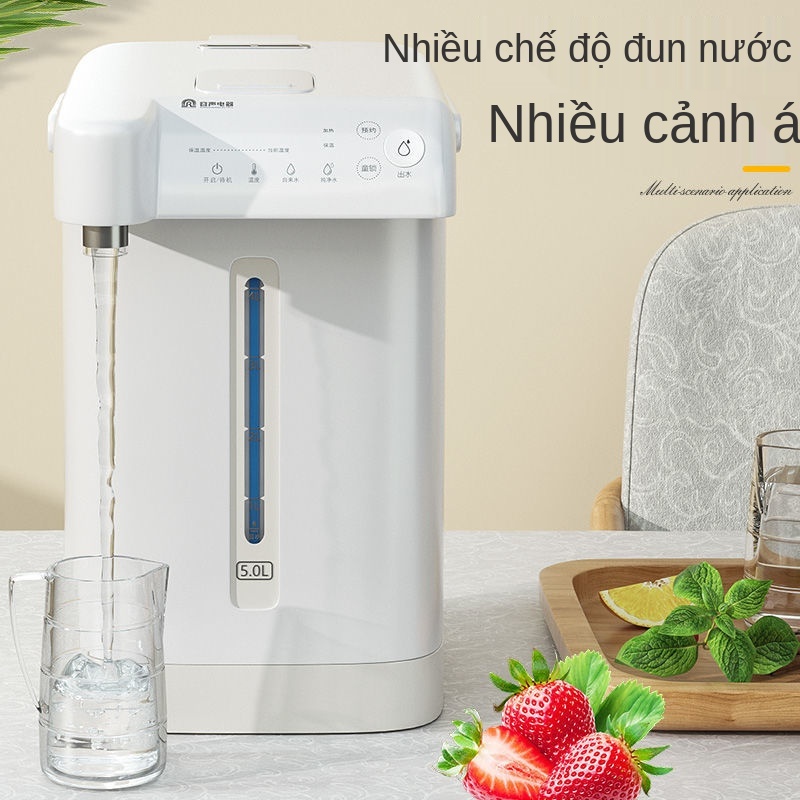 Bình nước nóng điện Rongsheng gia đình đun sôi cách nhiệt tự động ngắt dung tích lớn bằng thép không gỉ