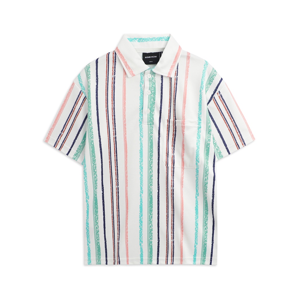 Áo Polo Nam Regular Color Stripes , Chất Vải Polyester Thoải Mái , PL002907, SOMEHOW