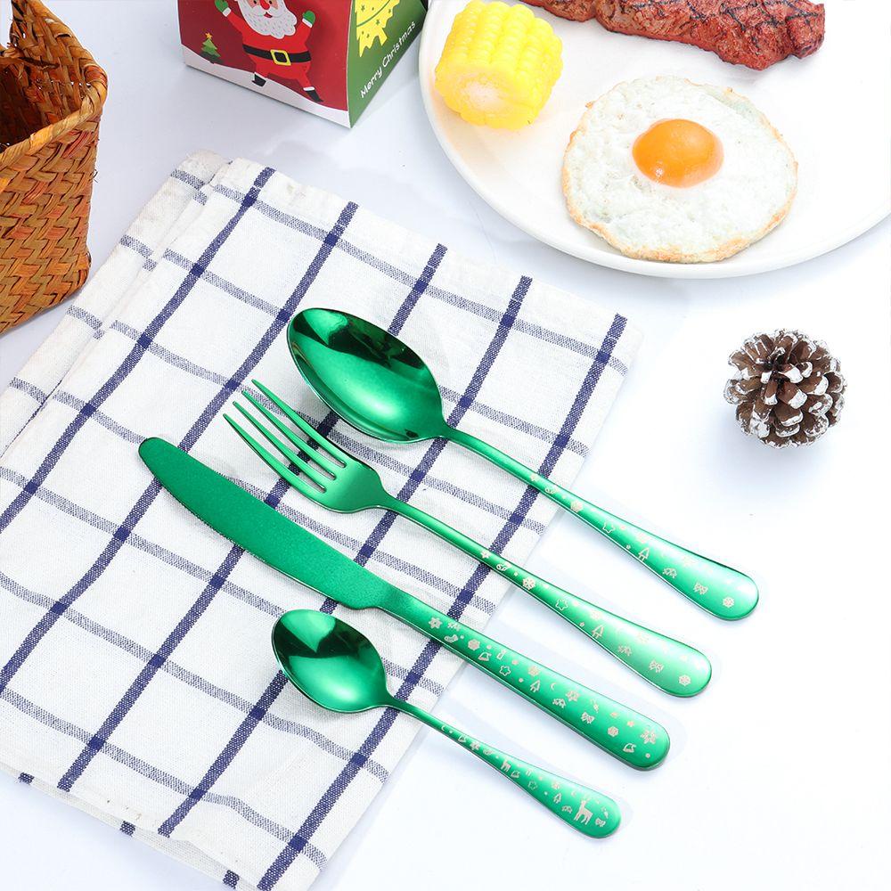 Bộ 4 Món Dụng Cụ Ăn Uống Hình Bông Tuyết Có Thể Gấp Gọn Tiện Dụng