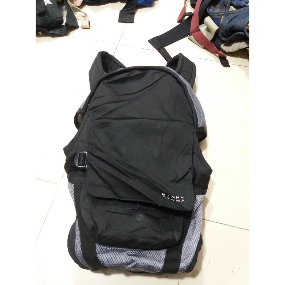 Địu combi đen xám cho bé ms15