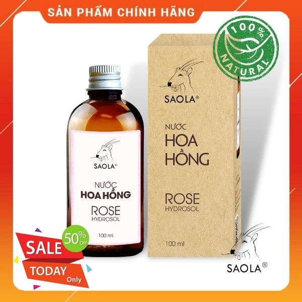 Nước hoa hồng Sao La se khít lỗ chân lông, trắng da, cân bằng da, an toàn cho da 100% tự nhiên - 100ml