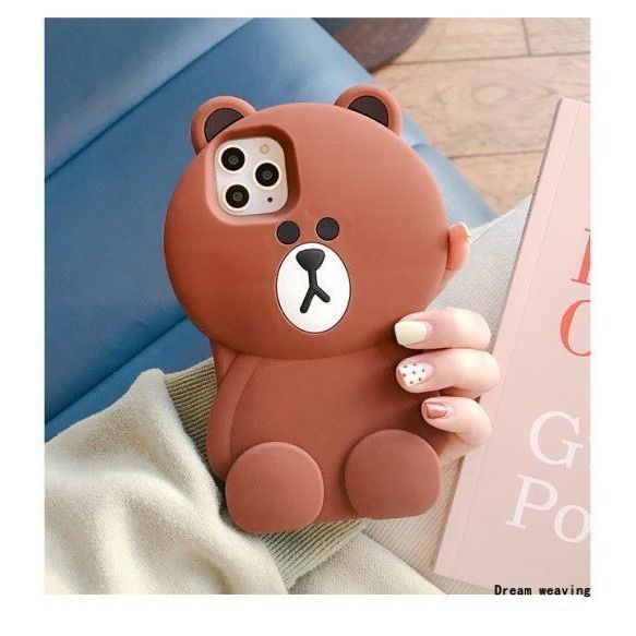 Ốp Điện Thoại Hình Gấu Nâu Hoạt Hình Cho iPhone 6 / 6plus / 6splus / 7 / 7plus / 8 / 8plus / x / xs / 11 / 12 / 13 / 14 / pro / max