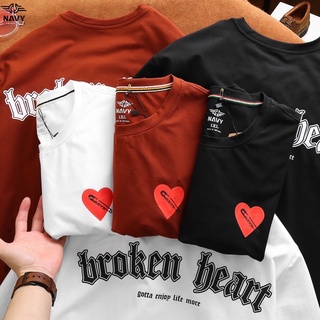 Áo thun in chữ broken heart