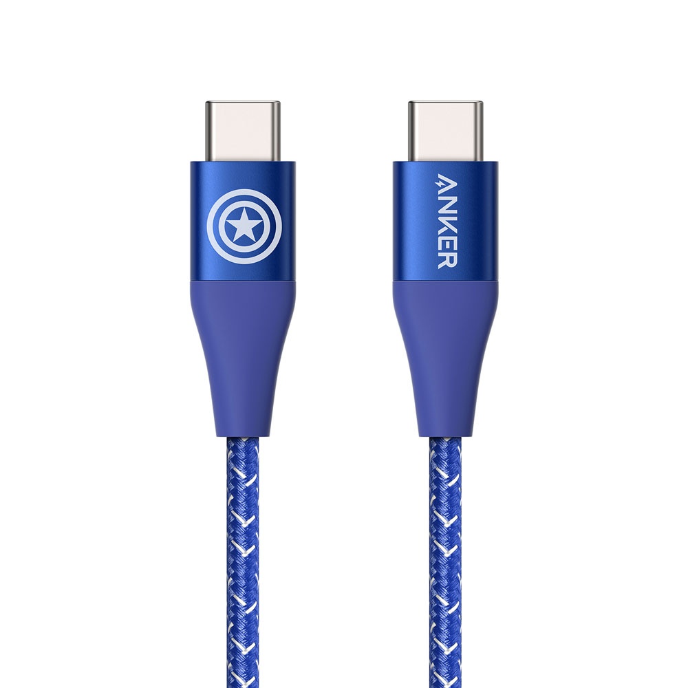 [KHÔNG DÙNG CHO IPHONE] Cáp Sạc ANKER Powerline+ II USB-C To USB-C MARVEL- Dài 1.8M - A9549
