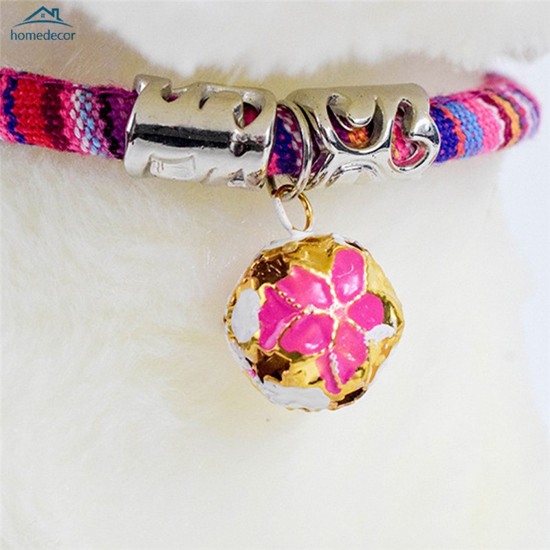 HD Adjustable Bohemian Pet Collar Ethnic-Style Cat Neck Ring Pet Cat Accessories With Bell