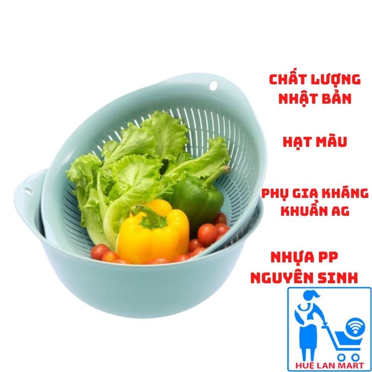 [Size to 35cm]Bộ chậu rổ đa năng rửa rau đựng hoa quả thực phẩm INOCHI chuẩn Nhật Bản zise 35cm.