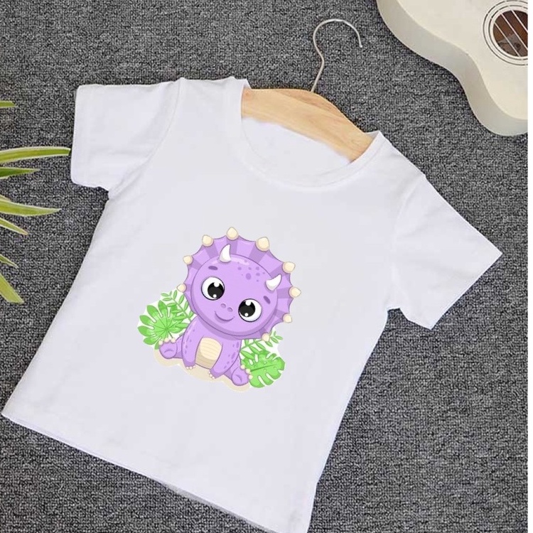 Áo thun bé trai khủng long dễ thương