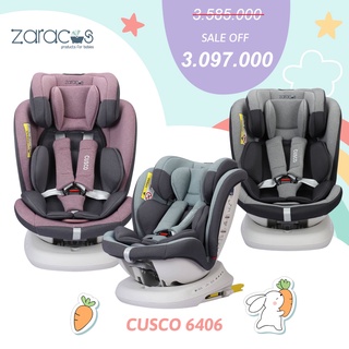 Ghế ngồi ô tô cho bé 0-12 tuổi, 0-36kg, có ISOFIX, XOAY 360 - ZARACOS CUSCO 6406 MINT
